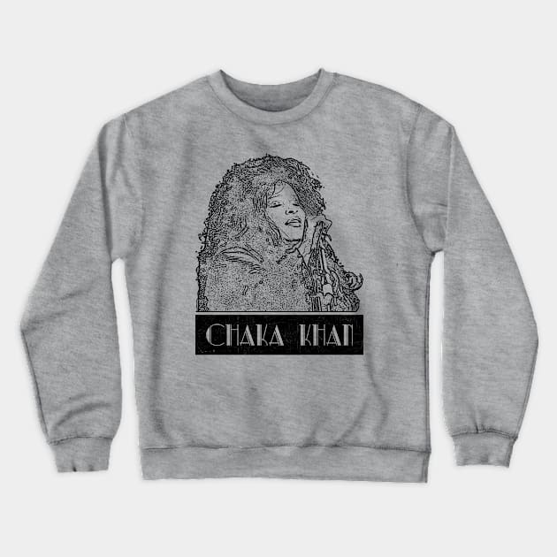 Chaka khan // Black Retro Crewneck Sweatshirt by Degiab